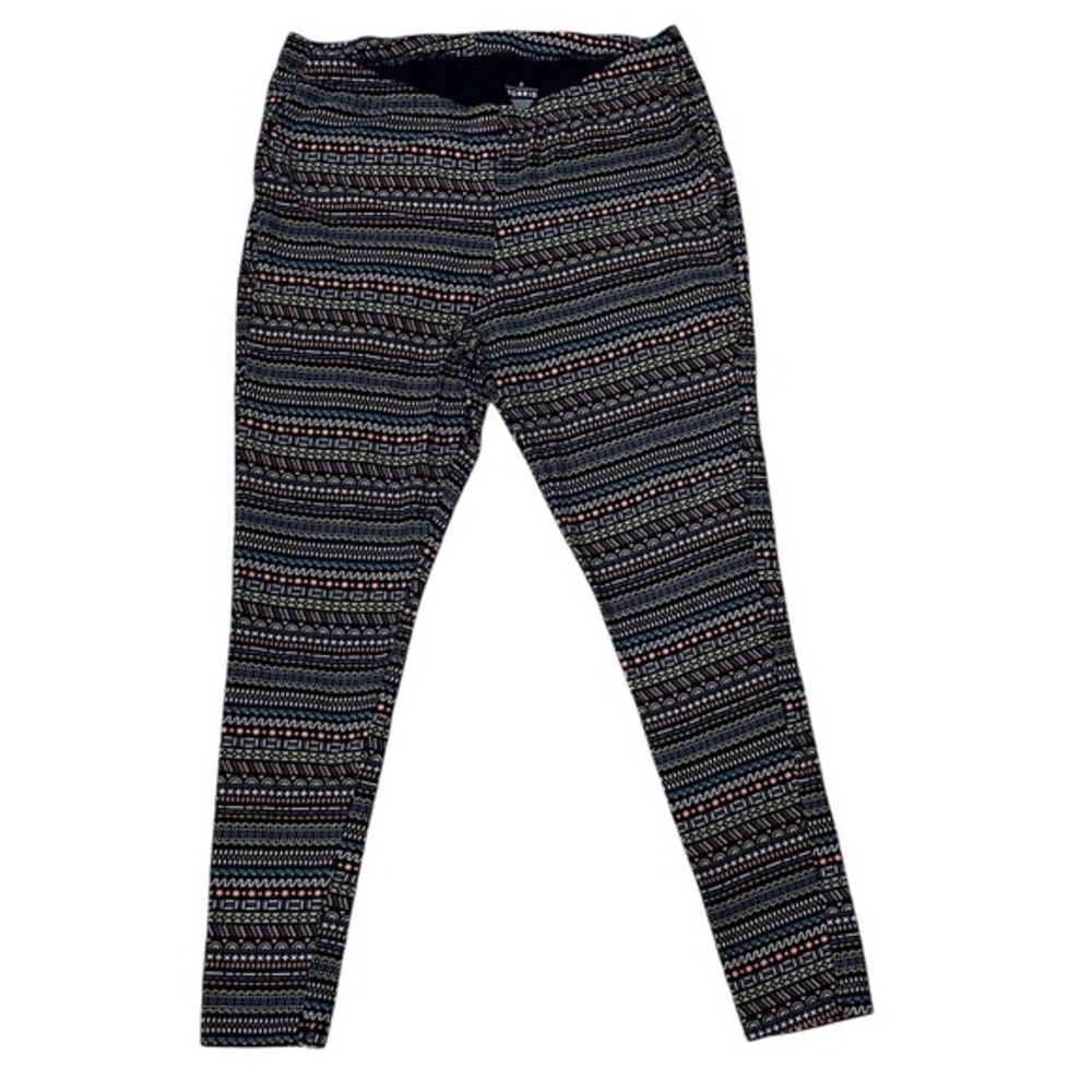 Torrid Women Size 2 Plus Black‎ Geometric Tribal Print Cotton Stretch Leggings